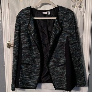 Kim Roger's Blue/Black Fuzzy Jacket, Size